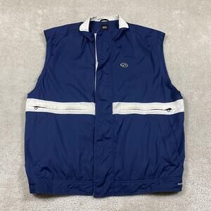 Vintage Nike Vest Mens XL Blue White Golf Windbreaker Zip Jacket Yin Yang Tiger